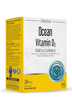 Orzax Ocean Vitamin D3 1000 IU 50 ml Oral Damla