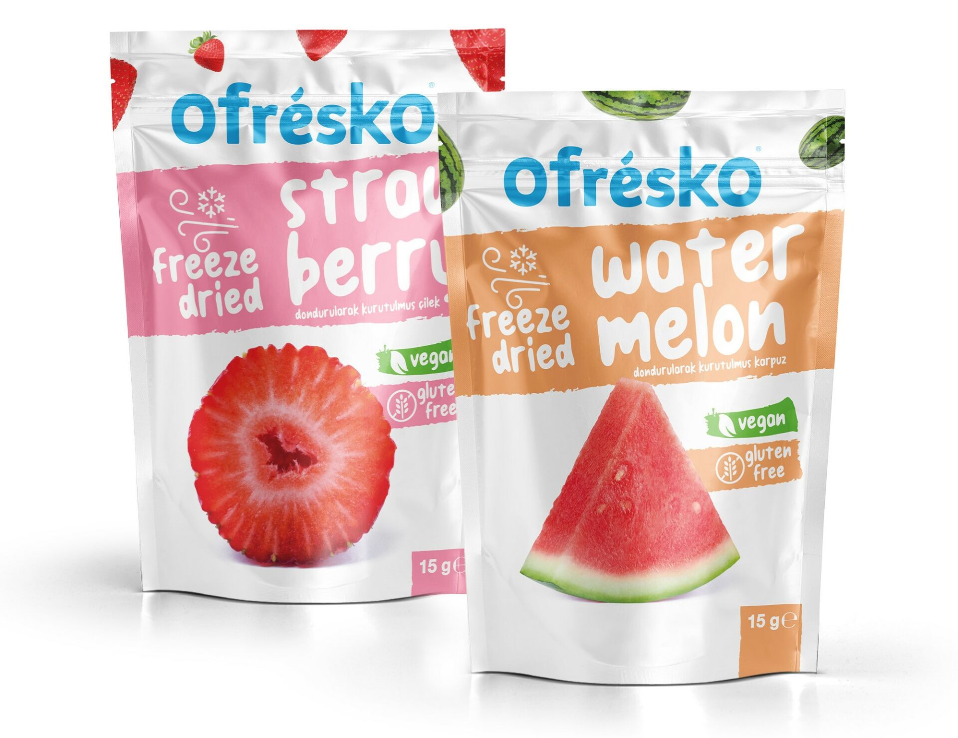 Ofrésko Mix Freeze Dry - Dondurularak Kurutulmuş Karpuz, Çi̇lek