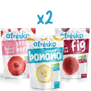 Ofrésko Mix Freeze Dry - Dondurularak Kurutulmuş  Çi̇lek, Muz, İnci̇r (X2)