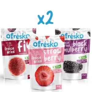 Ofrésko Mix Freeze Dry - Dondurularak Kurutulmuş  İnci̇r, Karadut, Çi̇lek (X2)