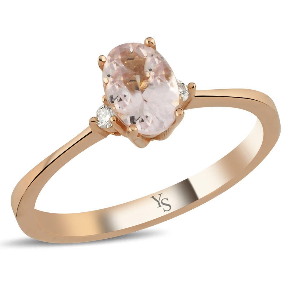 0.65 Karat Morganite Pırlanta Yüzük