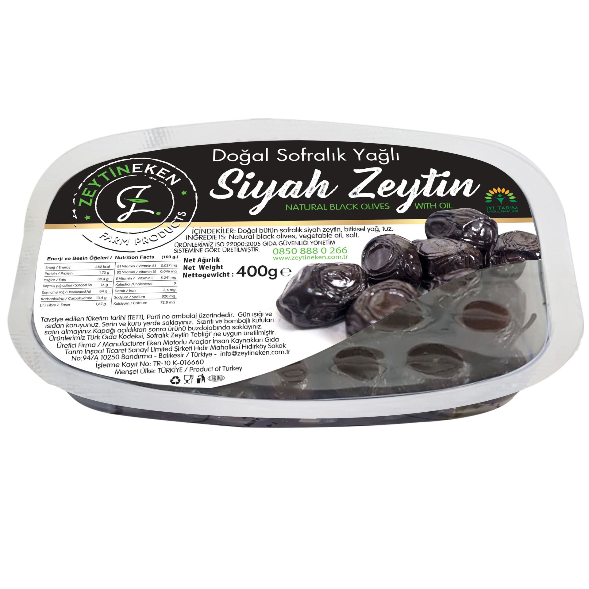 400 G. VAKUM SİYAH ZEYTİN