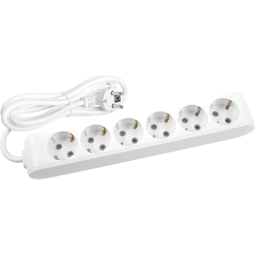 Viko Multi-let Altılı 2 Metre Priz Topraklı Beyaz