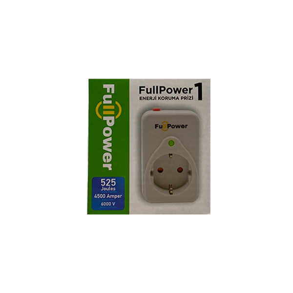 Tunçmatik FullPower 1li Powersurge Akım Korumalı Priz Beyaz TSK5016