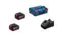 Bosch GBA 18V 2x4ah + GAL 18V-40 + L-box