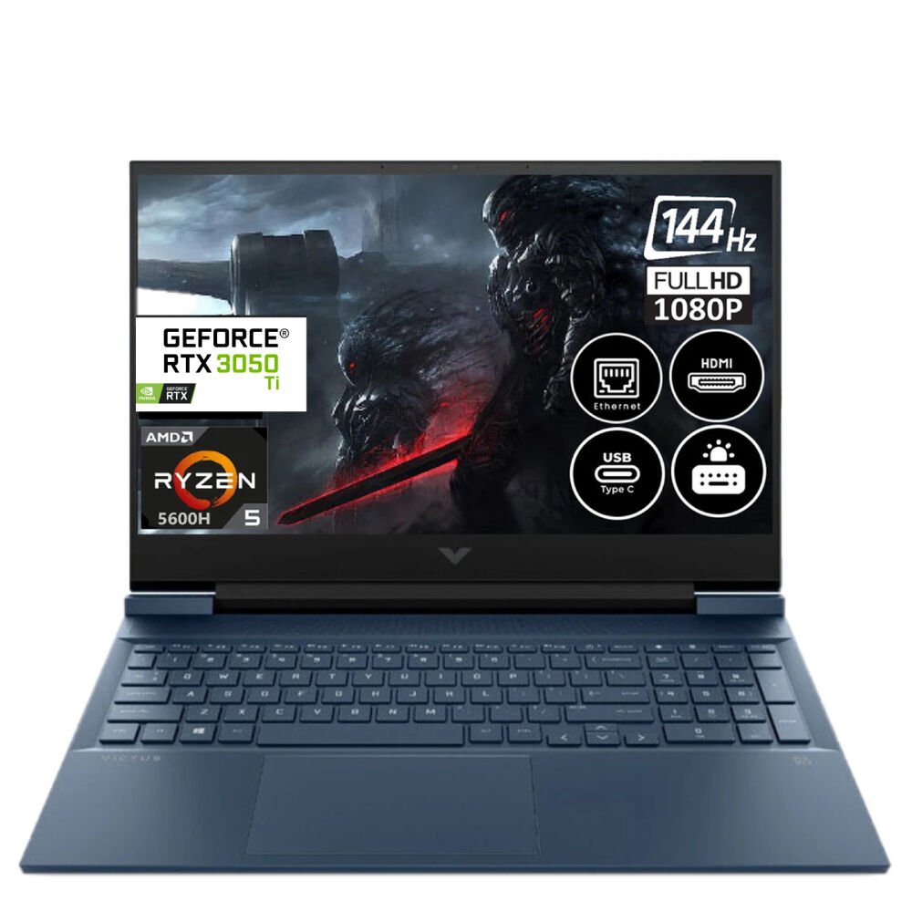 HP Victus 15-FB0008NT Ryzen 5 5600H 16 GB - 256 GB SSD RTX3050Ti Free Dos 15.6''  71T72EA004