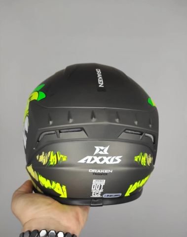 Axxis Draken Trooper Matt Fluor Yellow Kask