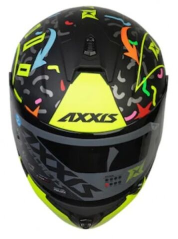 Axxis Draken Crazy Matt Fluor Yellow Kask