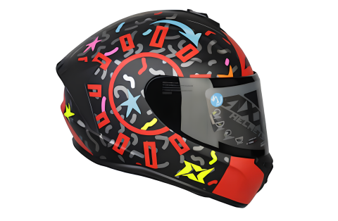 Axxis Draken Crazy Matt Red - Full Face Kask