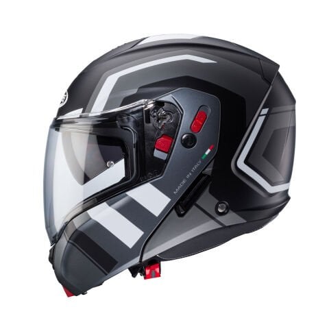Caberg Horus X Road Matt Black - Gun Metal - White