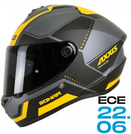 Axxis Draken S Sonar Matt Yellow Kask