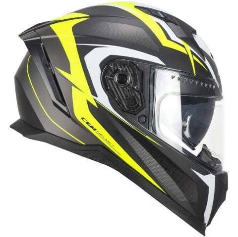 CGM 311G BLAST SPORT Motosiklet Kaskı Mat Siyah Sarı
