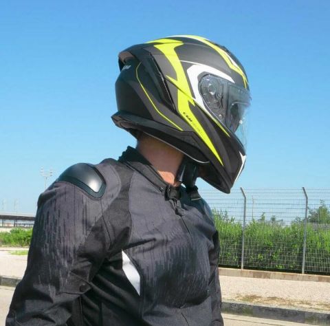 CGM 311G BLAST SPORT Motosiklet Kaskı Mat Siyah Sarı