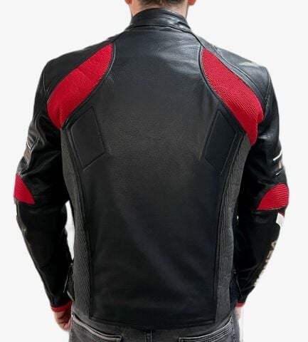 Venom D1 Hakiki Deri Racing Motosiklet Montu Siyah