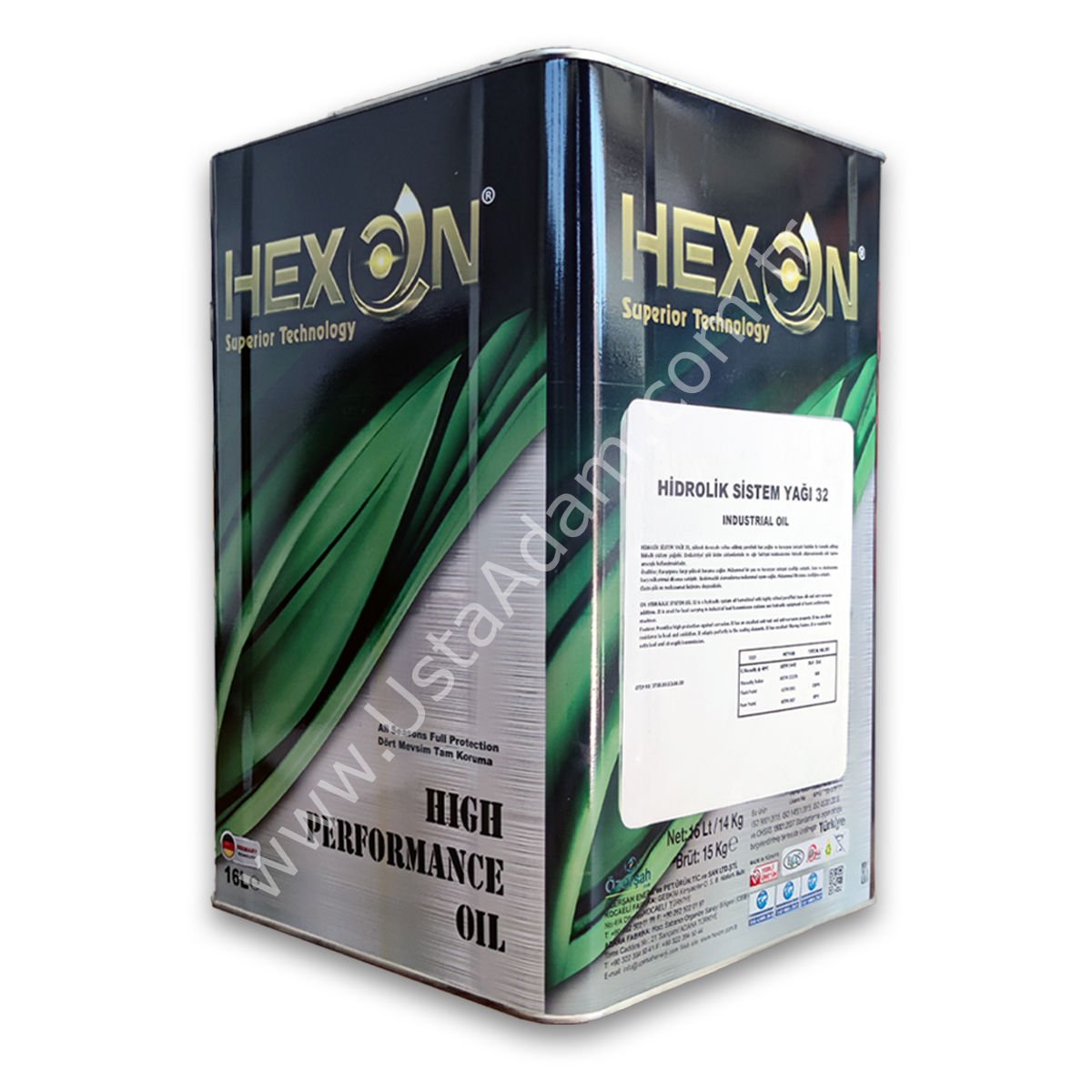 HEXON Hidrolik Sistem Yağı 32 - 14 Kg (16 Lt)