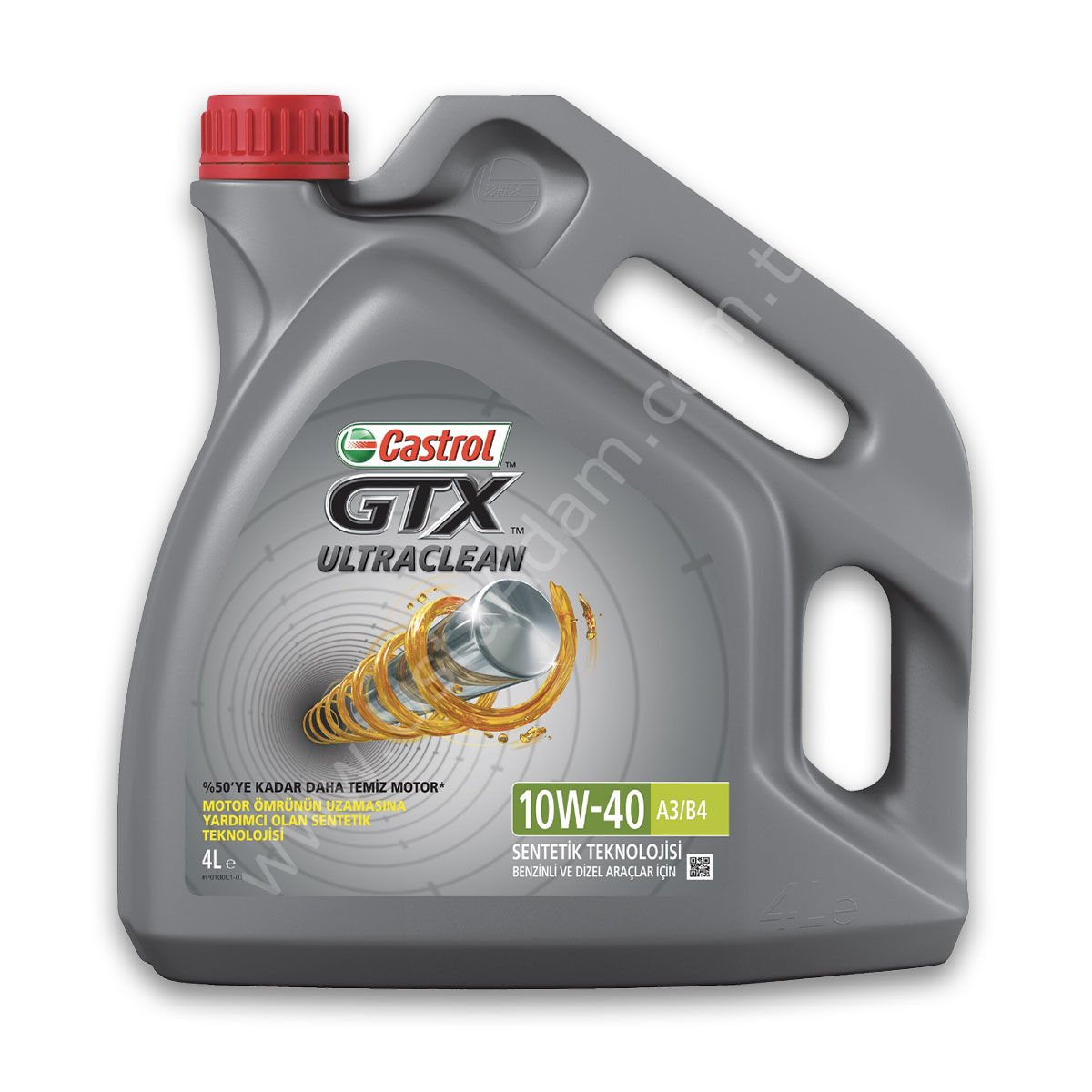 Castrol GTX Ultraclean 10W-40 A3/B3 Benzinli  ve Dizel Araçlar İçin Motor Yağı - 4 LT