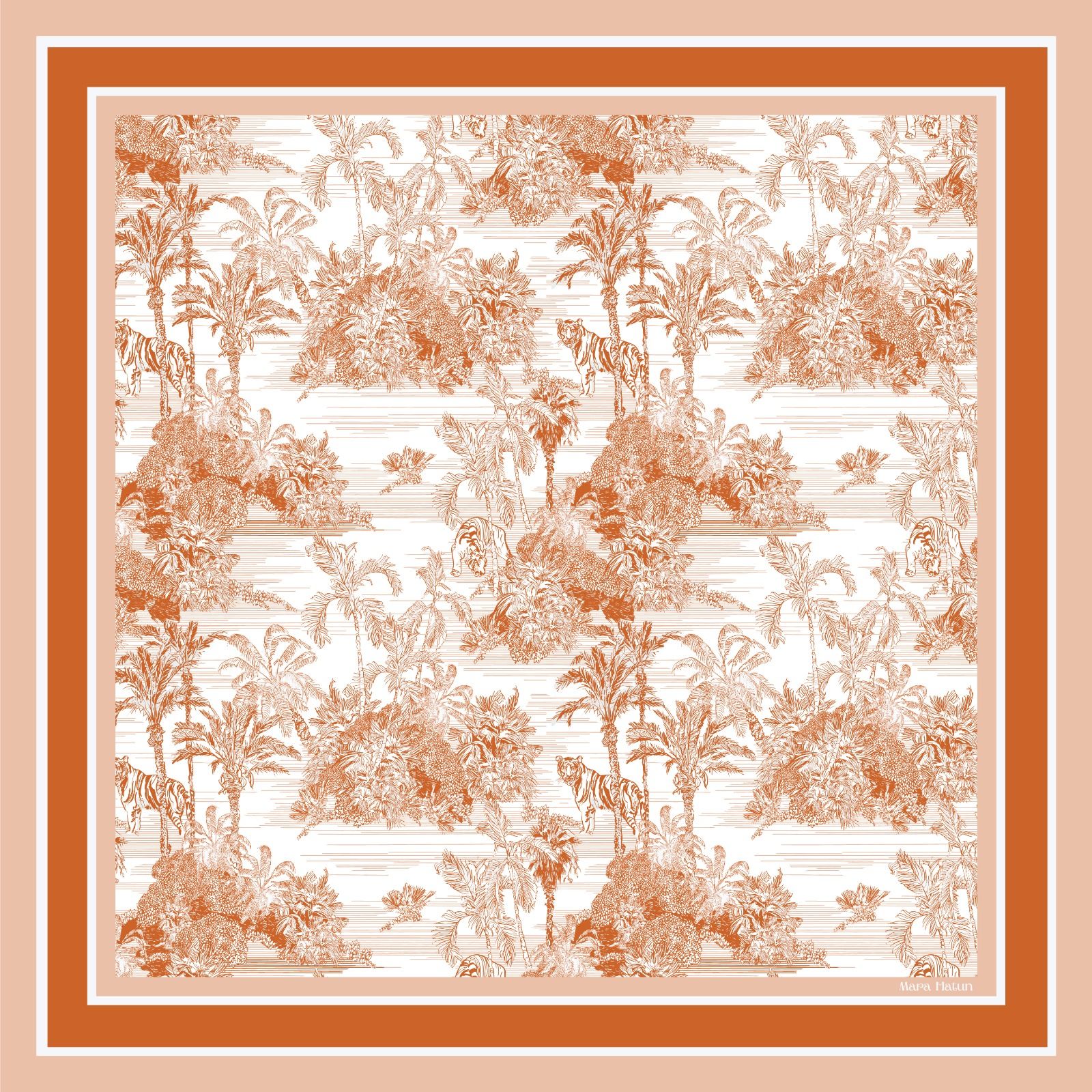 TOILE DE JOUY ORANGE BLOOM