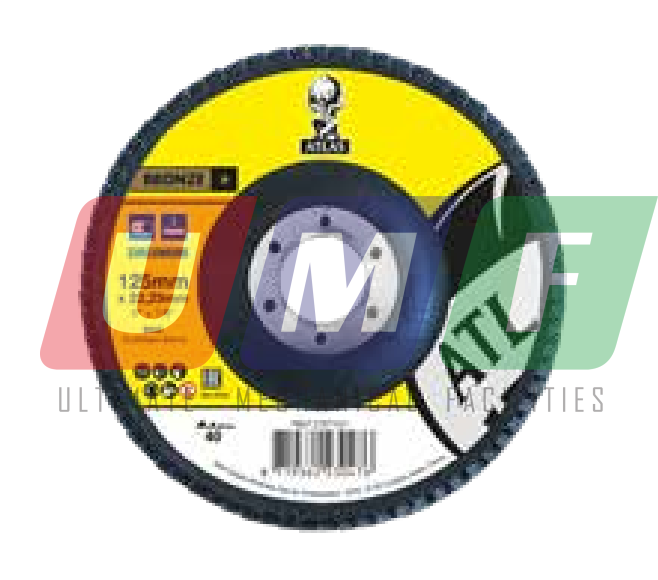 Atlas Zirkonyum Paslanmaz Metal Flap Disk 60 Kum 115x22,23