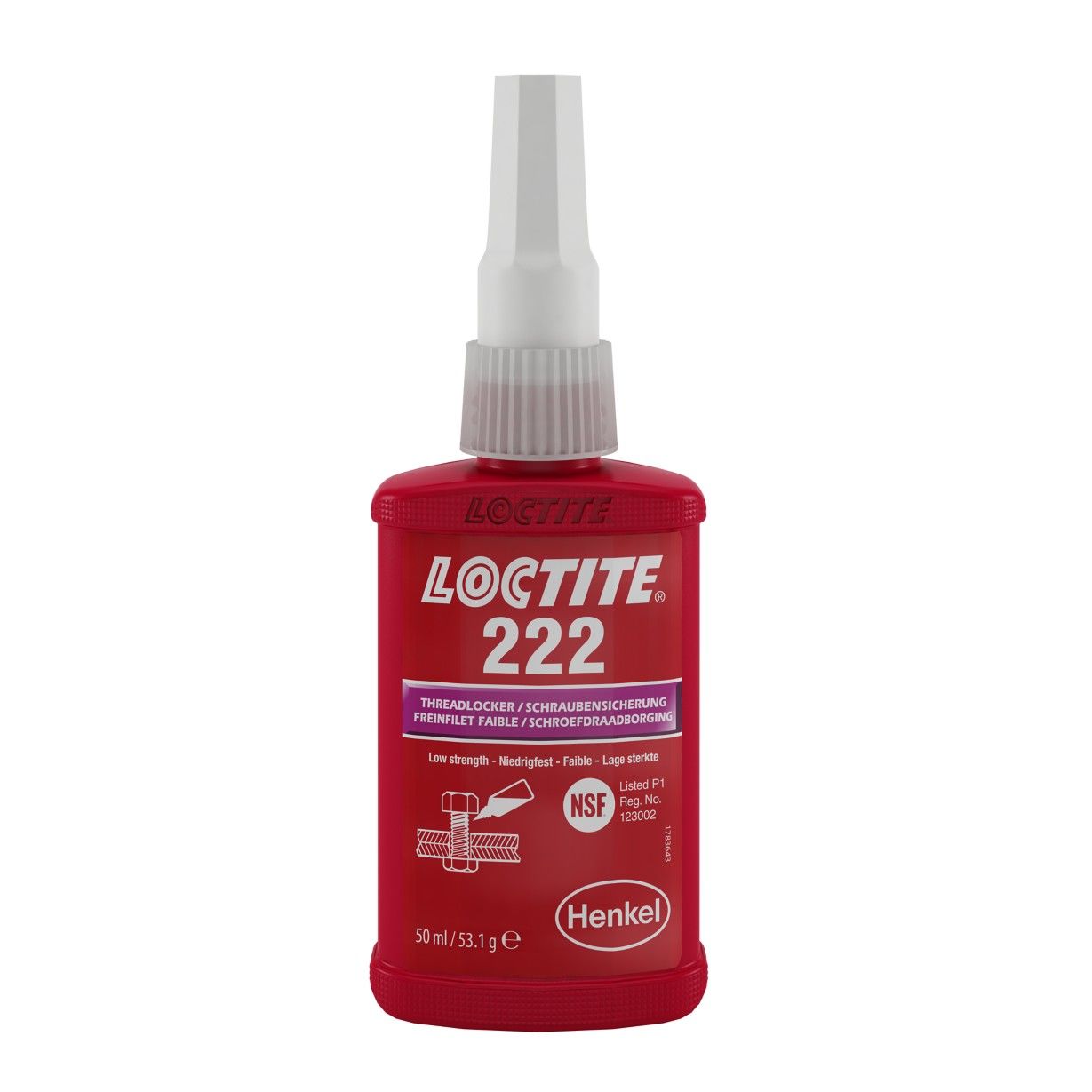 Loctite 222 Düşük Mukavemetli Civata Sabitleyici 50 ML