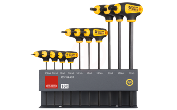 Ceta Form 10 Parça T Saplı Allen Anahtar Takımı - SAE (Metal Stand ile)