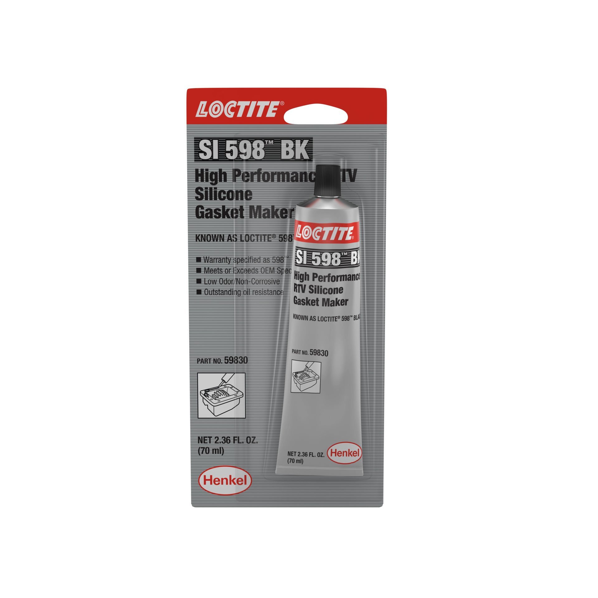 Loctite SI 598 Siyah Silikon Conta 80 ML