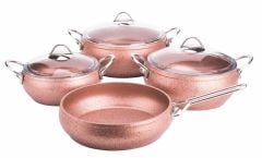 GRANİT GÜVEÇ 7 PARÇA SET ROSEGOLD