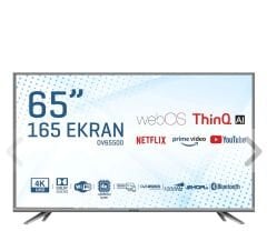 Onvo OV65500 4K Ultra HD 65'' 165 Ekran Uydu Alıcılı webOS Smart LED TV