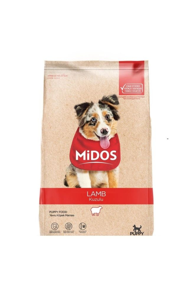 MİDOS Kuzu Etli ve Pirinçli Yavru Köpek (Sağlıklı Gelişim) 3kg