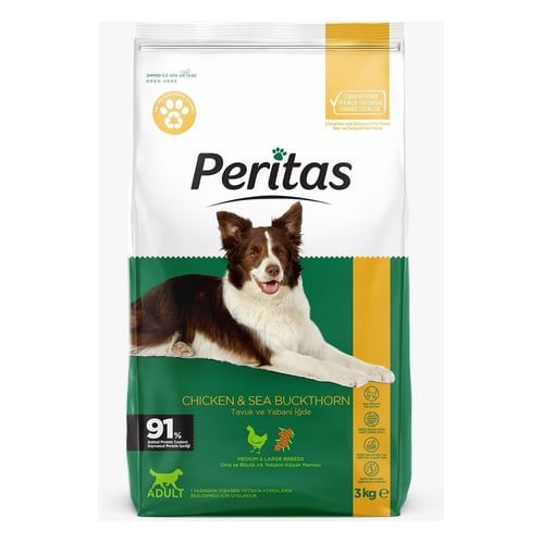 PERİTAS Tavuklu Orta ve Büyük Irk Yetişkin Köpek 3kg