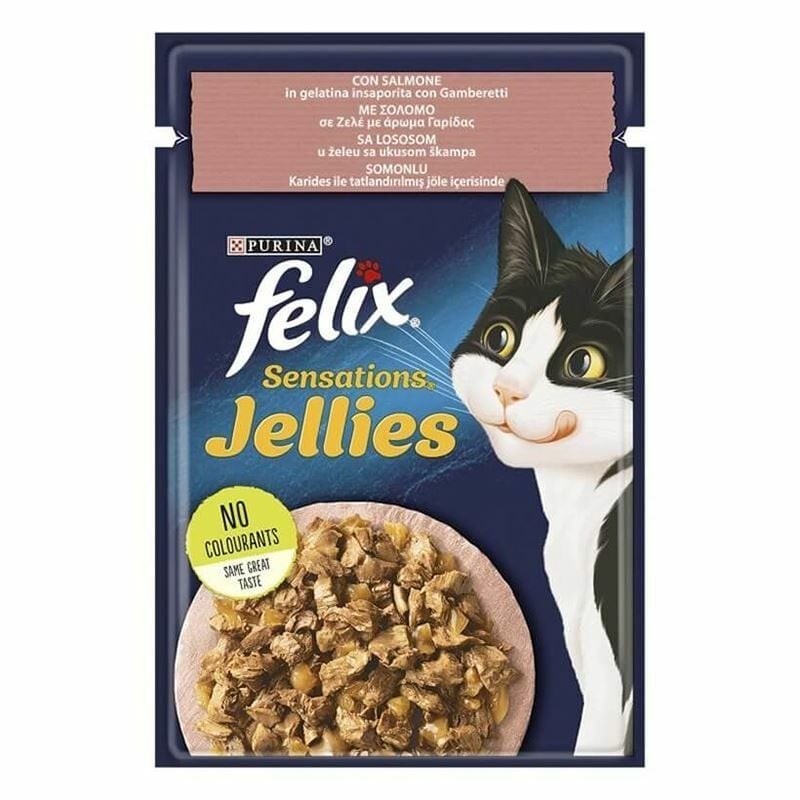 Felix Somon ve Karidesli Yetişkin Kedi Konserve Maması 85 Gr