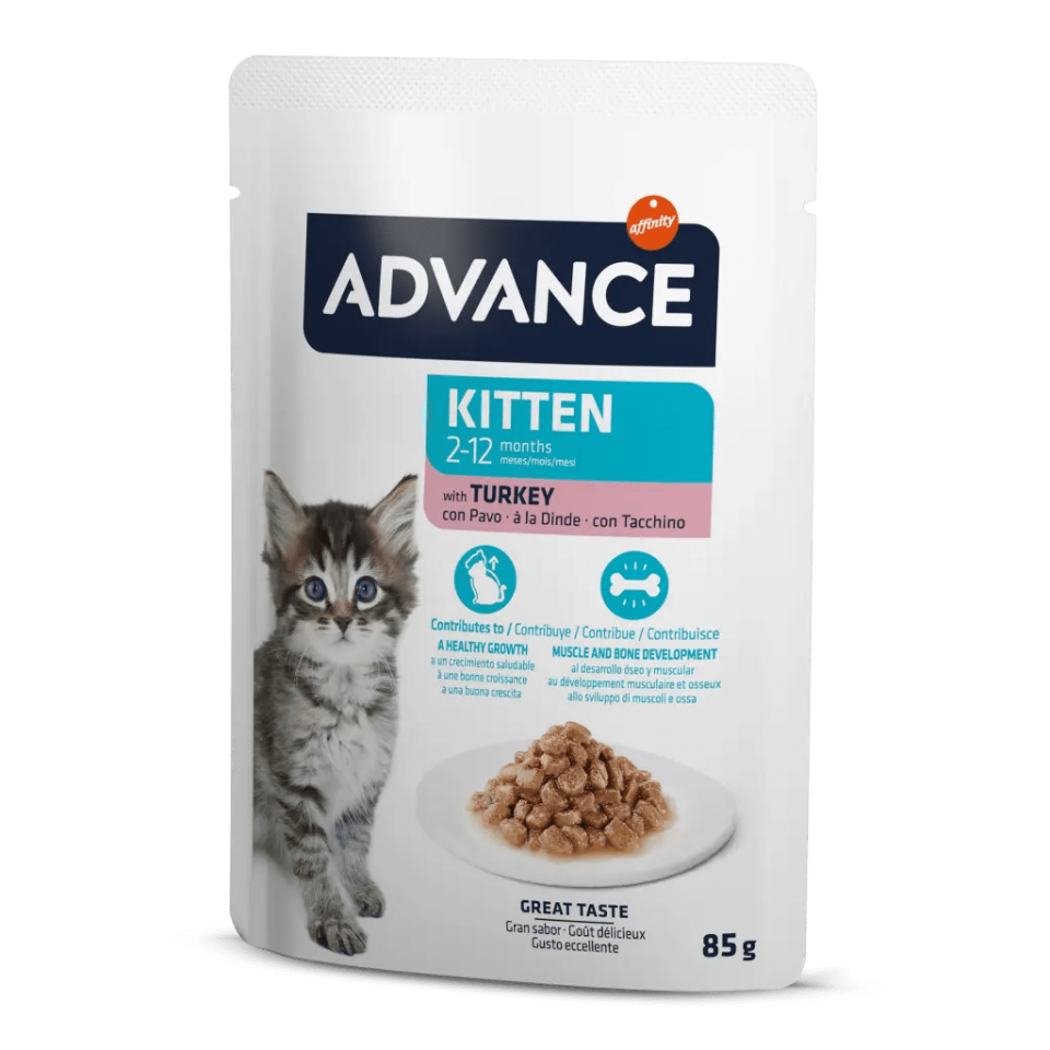 Advance Cat Kıtten Turkey Wet Pouch 85gr