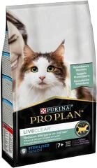 Pro Plan LiveClear +7 Hindili Alerjen Azaltan Kısırlaştırılmış Yaşlı Kedi Maması 1,4kg