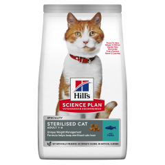 Hill's Sciense Plan Kısırlaştırılmış Ton Balıklı Kedi Maması 3 Kg