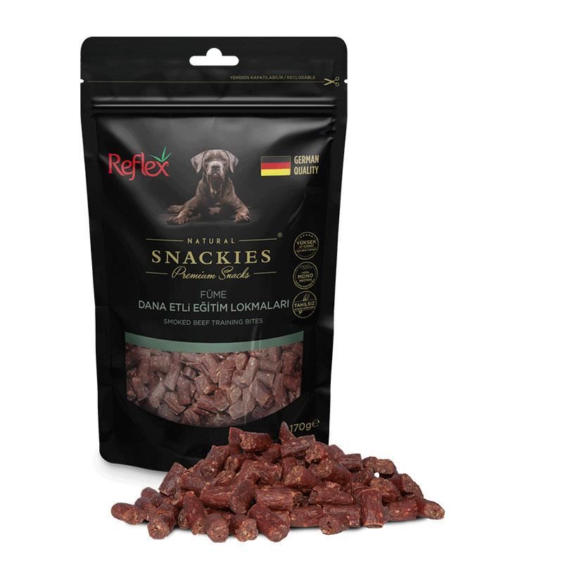 Reflex Snackies Natural Füme Dana Etli Tahılsız Köpek Eğitim Lokmaları 170gr