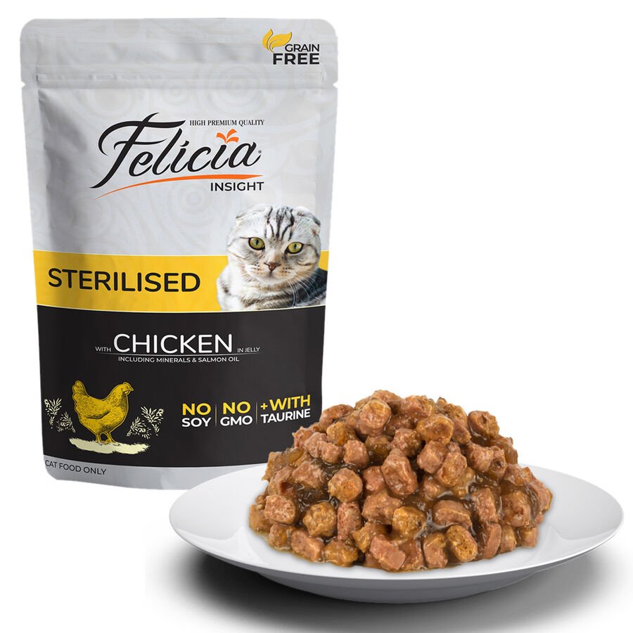 Felicia Tahılsız Sterilised Tavuklu Pouch Yaş Kedi Maması 85 gr