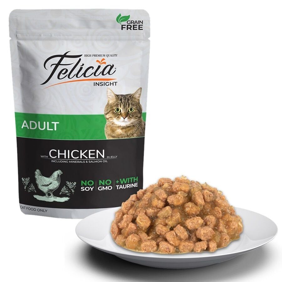 Felicia Tahılsız Yetişkin Tavuklu Pouch Yaş Kedi Maması 85 gr