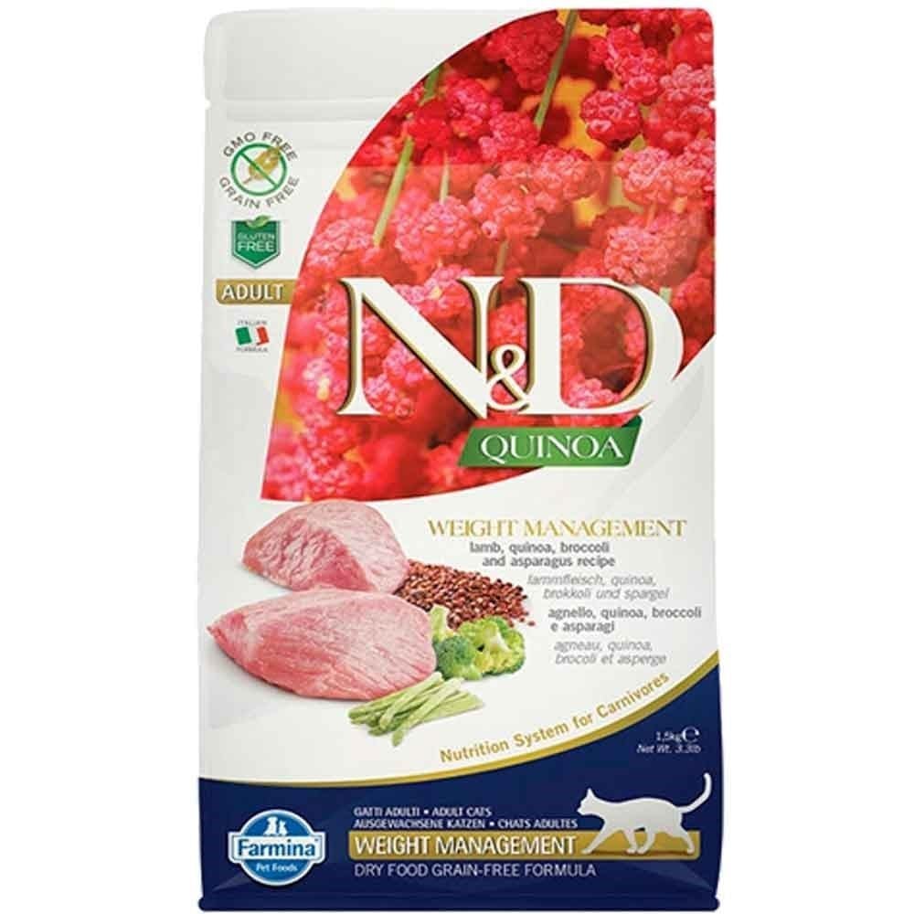 ND Quinoa Weight Management Kuzulu Kinoalı Brokolili Yetişkin Kedi Maması 1.5kg