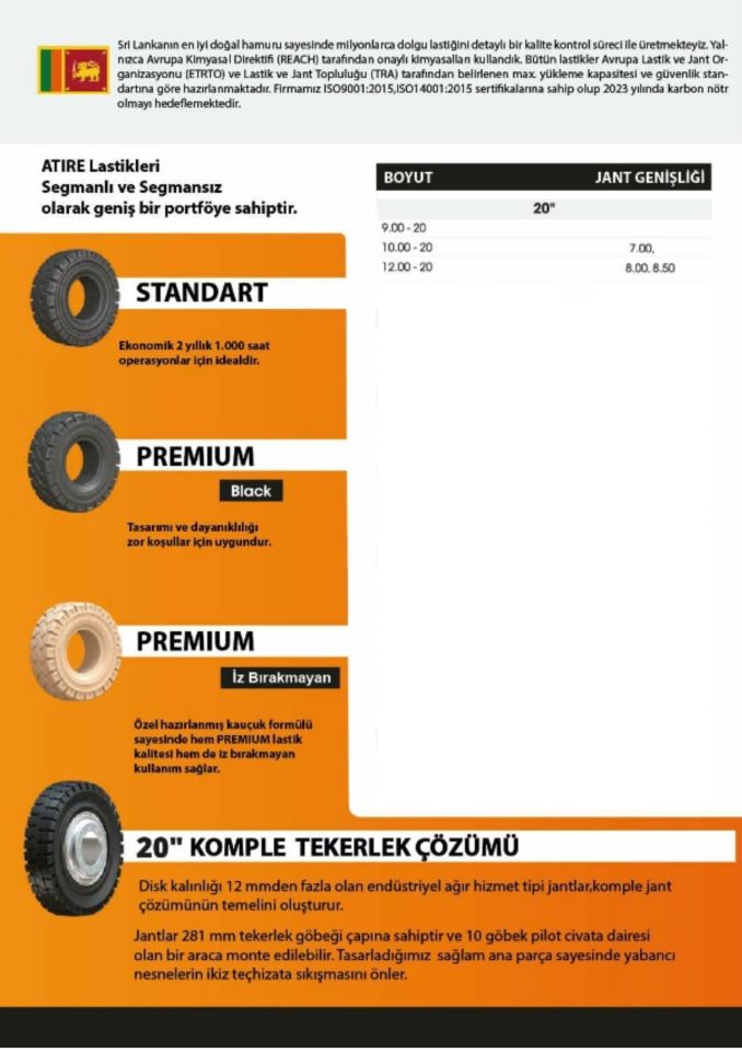 Premium Achiever Plus Black Solid Port Tire with Atire Circlip