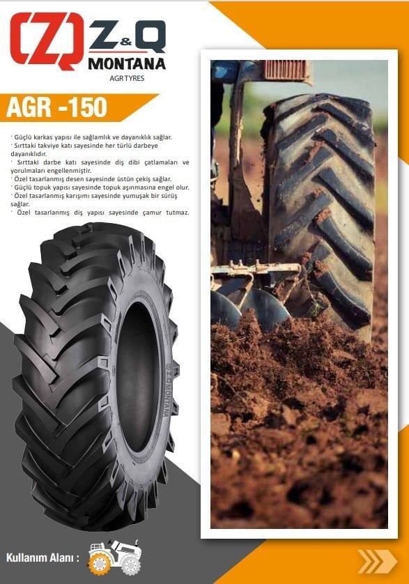 ZQ MONTANA   AGR-150  <BR> Traktör Arka Lastiği