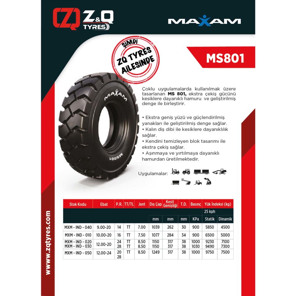 Maxam MS801 Construction Machinery Tire