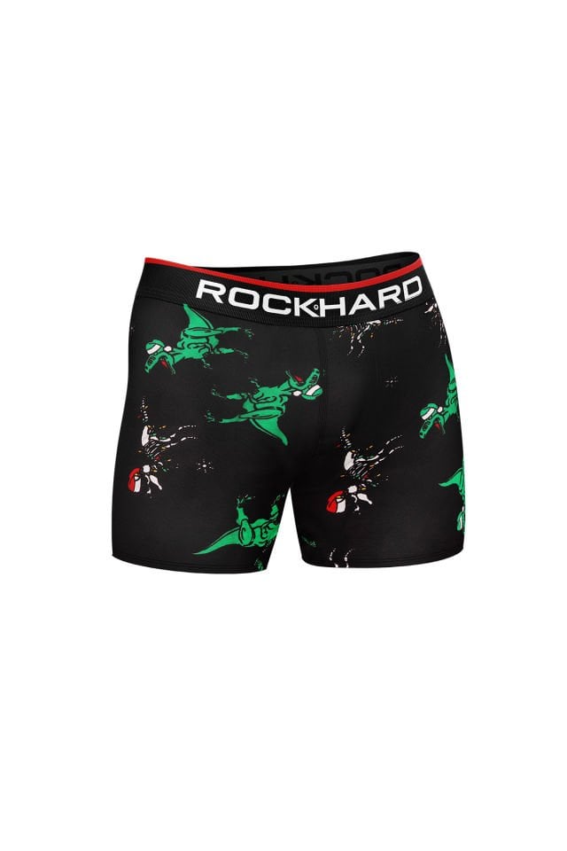 RockHard Erkek Yılbaşı Kırmızı Siyah Lacivert Boxer 3'Lü Paket R7003-1