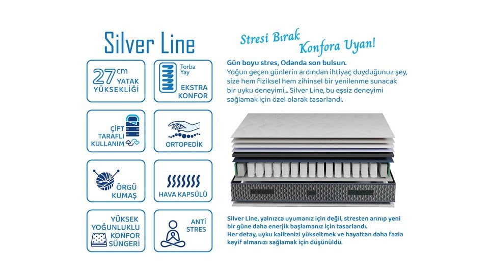 Silver Line Yatak 90*190