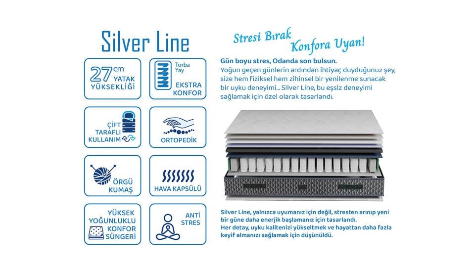 Silver Line Yatak 100*200