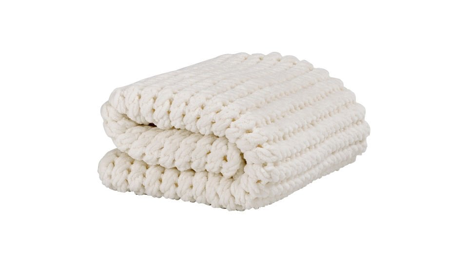 Pukka Battaniye Örgü Beyaz