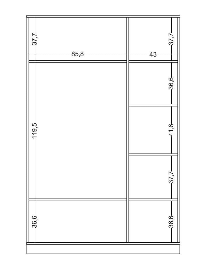 Bella 3 Kapaklı Dolap