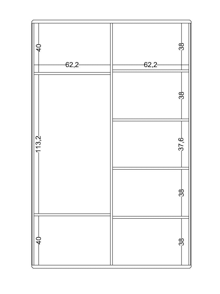 Arcade 2 Kapaklı Dolap Lite