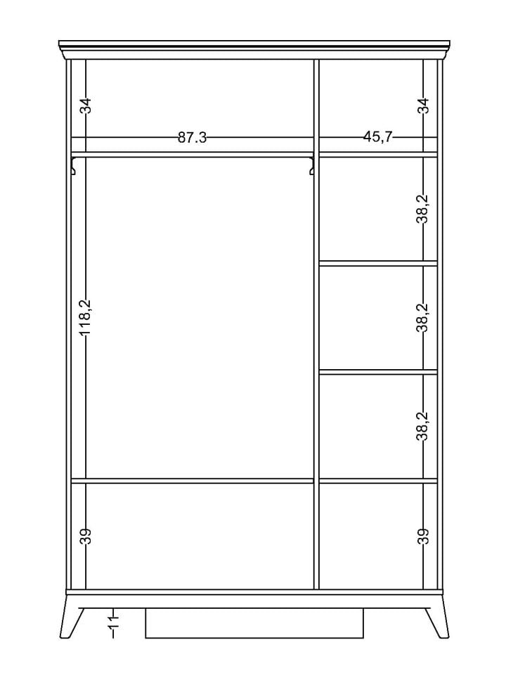 Alegra 3 Kapaklı Dolap