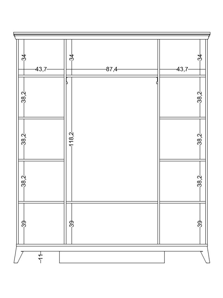 Alegra 4 Kapaklı Dolap