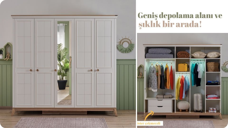 Alegra 5 Kapaklı Dolap