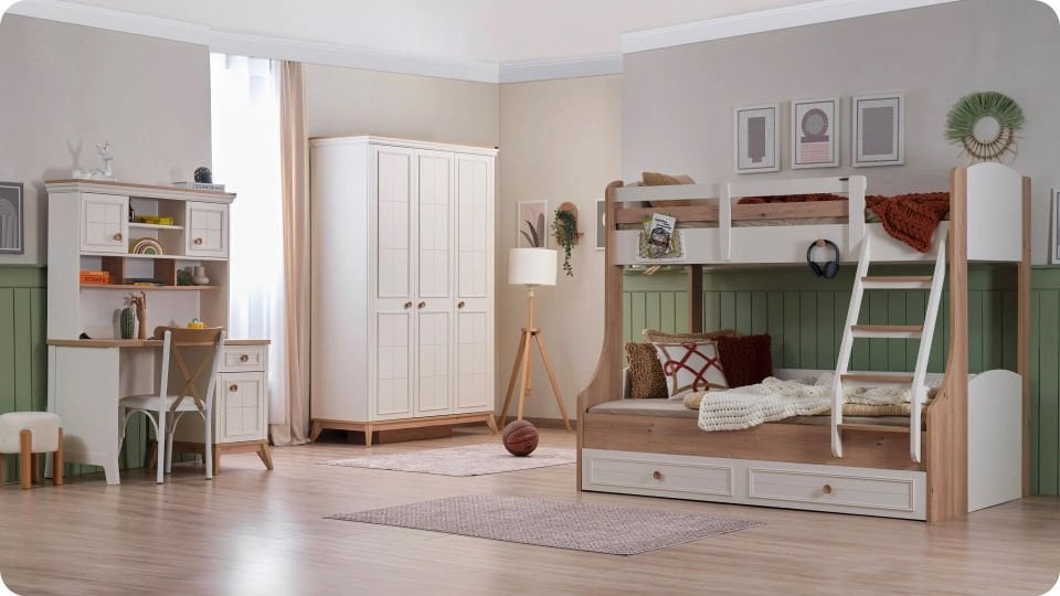 Alegra Ranza Alt : 120x200 Üst : 90x200 + Ranza Alt Karyola 90*190